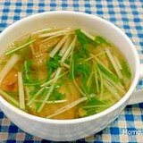 水菜とキムチの時短スープ